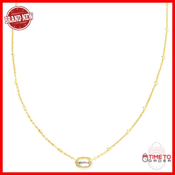 Gold-Plated Pendant Necklace Minimal Elegant Satellite Chain Adjustable Lobster